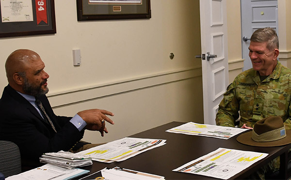 Australian army liaison to TRADOC visits MCCoE - USACAC