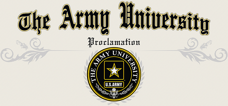 The Army University Proclamation