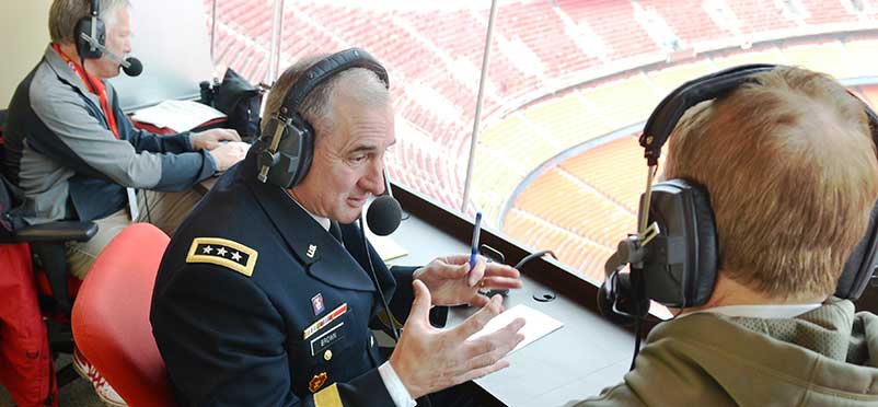 Lt. Gen. Brown interviewed at Arrowhead Stadium