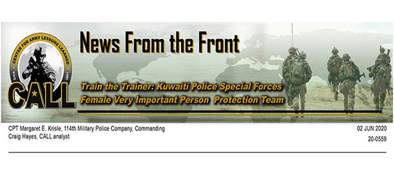 NFTF - Train the Trainer: Kuwaiti Police Special Forces Female Very Important Person Protection Team