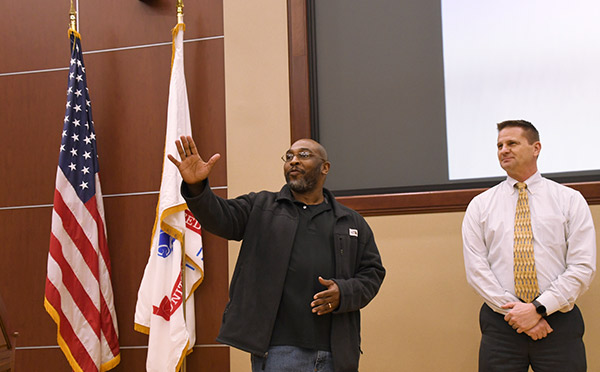 MCCoE leaders recognize employees at town hall meeting