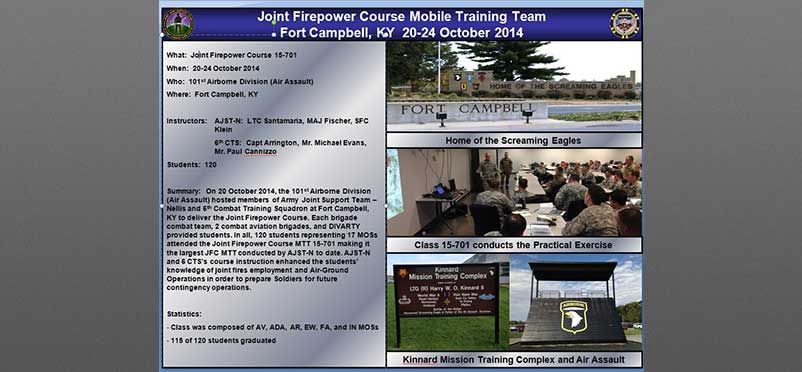 AJST teaches air ground-operations at Fort Campbell 